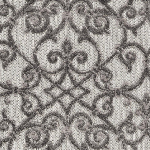 Gray and Charcoal Indoor Outdoor Runner Rug